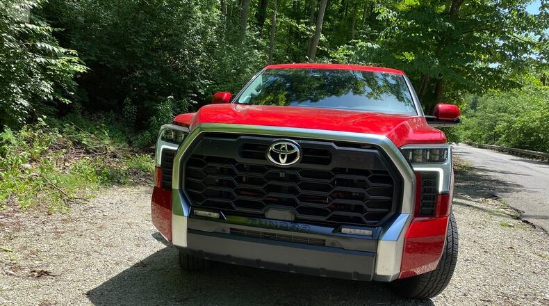 With the TRD Off-Road package, the Toyota Tundra gets a lift with extra ground clearance and TRD-specific Bilstein shocks. Photo by Jimmy Dinsmore