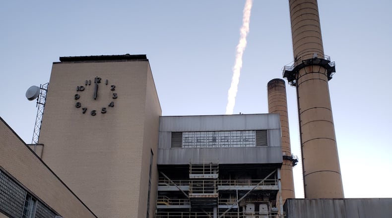 Exterior of the former O.H. Hutchings coal power plant, being redeveloped by New York's Frontier Industrial.