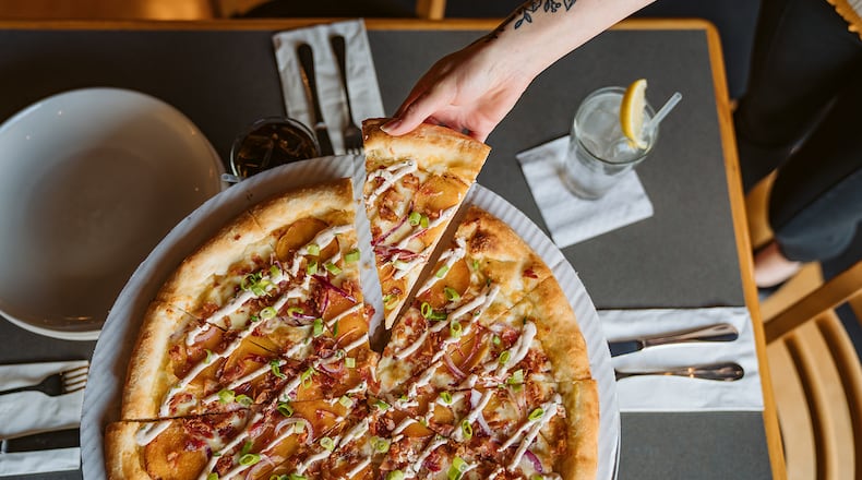The Yukon Cornelius Pizza, inspired by the classic loaded baked potato, has returned to Dewey’s Pizza just in time for the holiday season (CONTRIBUTED PHOTO).