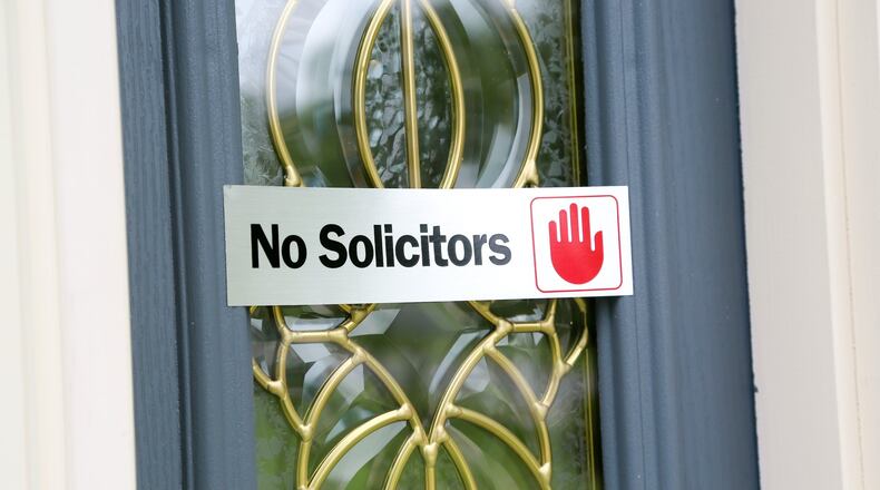 “No Solicitors” sign