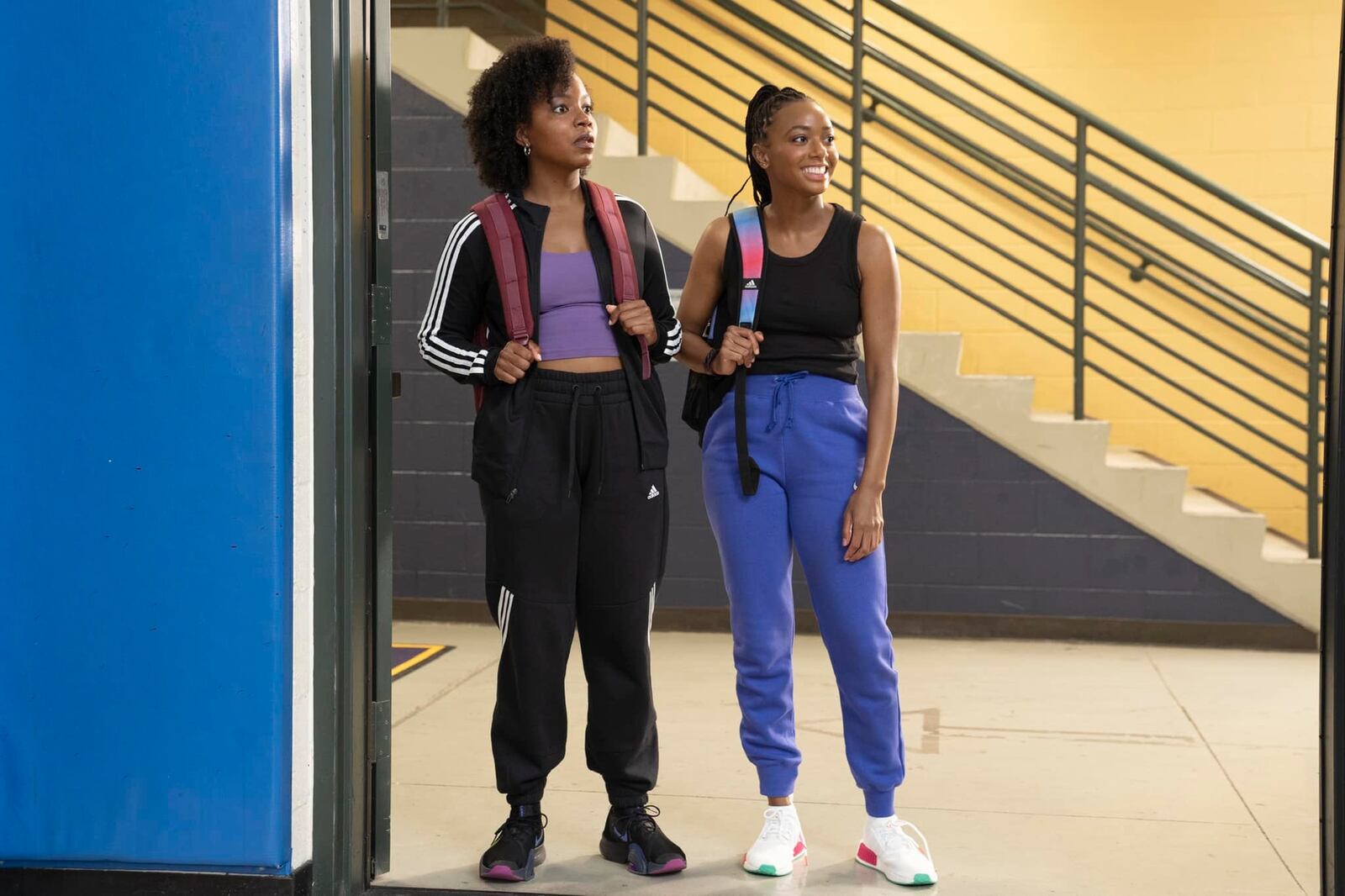 Renika Williams (left as Willow) and Alyah Chanelle Scott (Whitney) in the HBO Max series "The Sex Lives of College Girls." PHOTO BY WARNER MEDIA