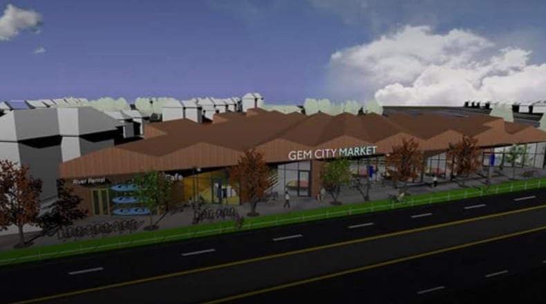 An architectural rendering of what the Gem City Market could look like, produced by Matt Sauer. CONTRIBUTED