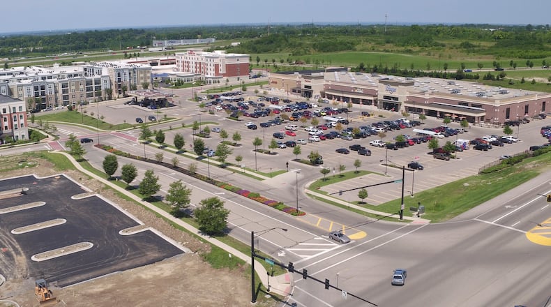 Turn lane changes and a new traffic signal on Landing Way near the Staybridge Inn will be coming to Austin Landing close to Springboro Pike TY GREENLEES / STAFF