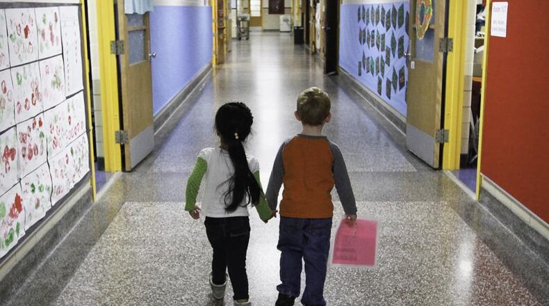 State data from fall 2018 showed students who had been in Dayton-area Preschool Promise programs had higher kindergarten readiness than their peers. CHRIS STEWART/STAFF