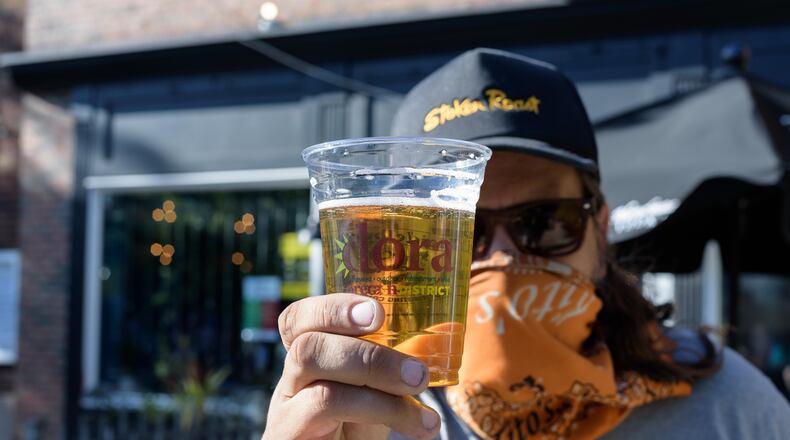 Saturday, September 5, 2020, was the debut of The Oregon District's new Designated Outdoor Refreshment Area (DORA). Fifth Street closes to vehicle traffic for the weekends during warmer weather months. TOM GILLIAM/CONTRIBUTING PHOTOGRAPHER