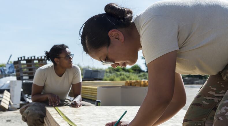 Two female Airmen work on engineering projects. A Women's Initiatives Team is one of eight Barrier Analysis Working Groups under the Air Force Materiel Command Major Command Barrier Analysis Working Group umbrella, which was created as part of ongoing efforts to drive greater diversity and inclusion across the enterprise. U.S. AIR FORCE PHOTO