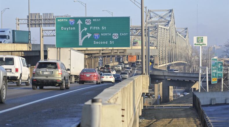 Round-the-clock lane closures for Brent Spence Bridge maintenance are coming to an end on Monday morning for southbound lanes and on Aug. 25 for northbound lanes. STAFF FILE/2015