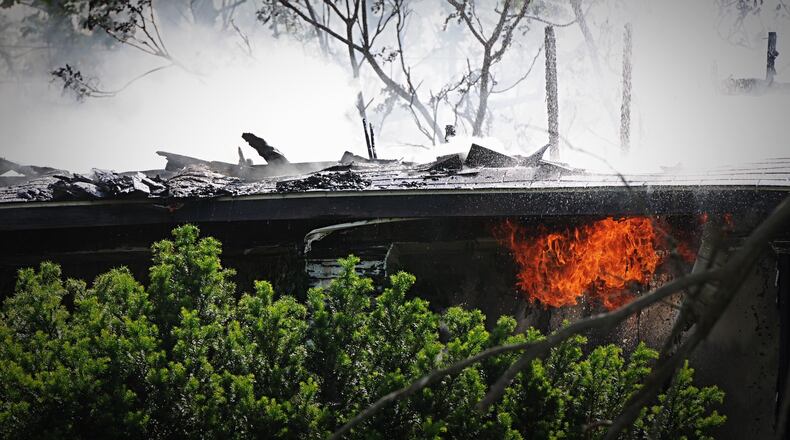 Dayton firefighters battled a house fire today in the 700 block of Philadelphia Drive.