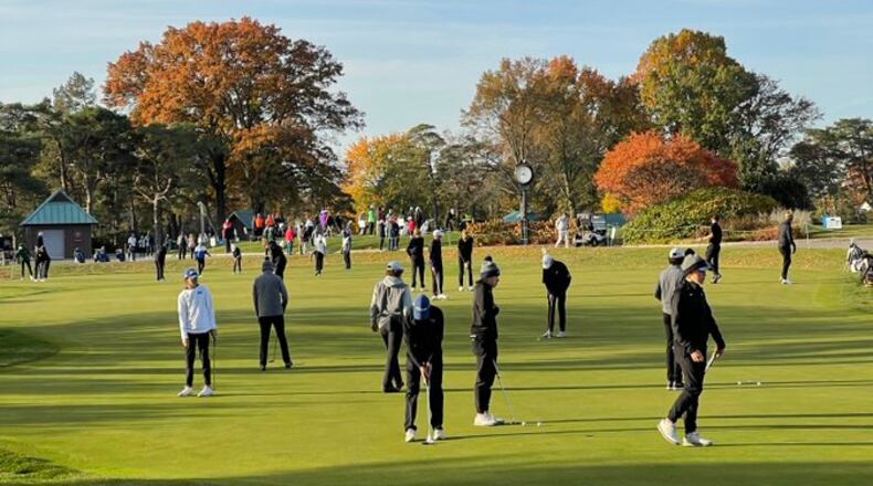 The Division I boys and girls golf tournaments are being played this weekend at the Ohio State University golf courses. OHSAA photo
