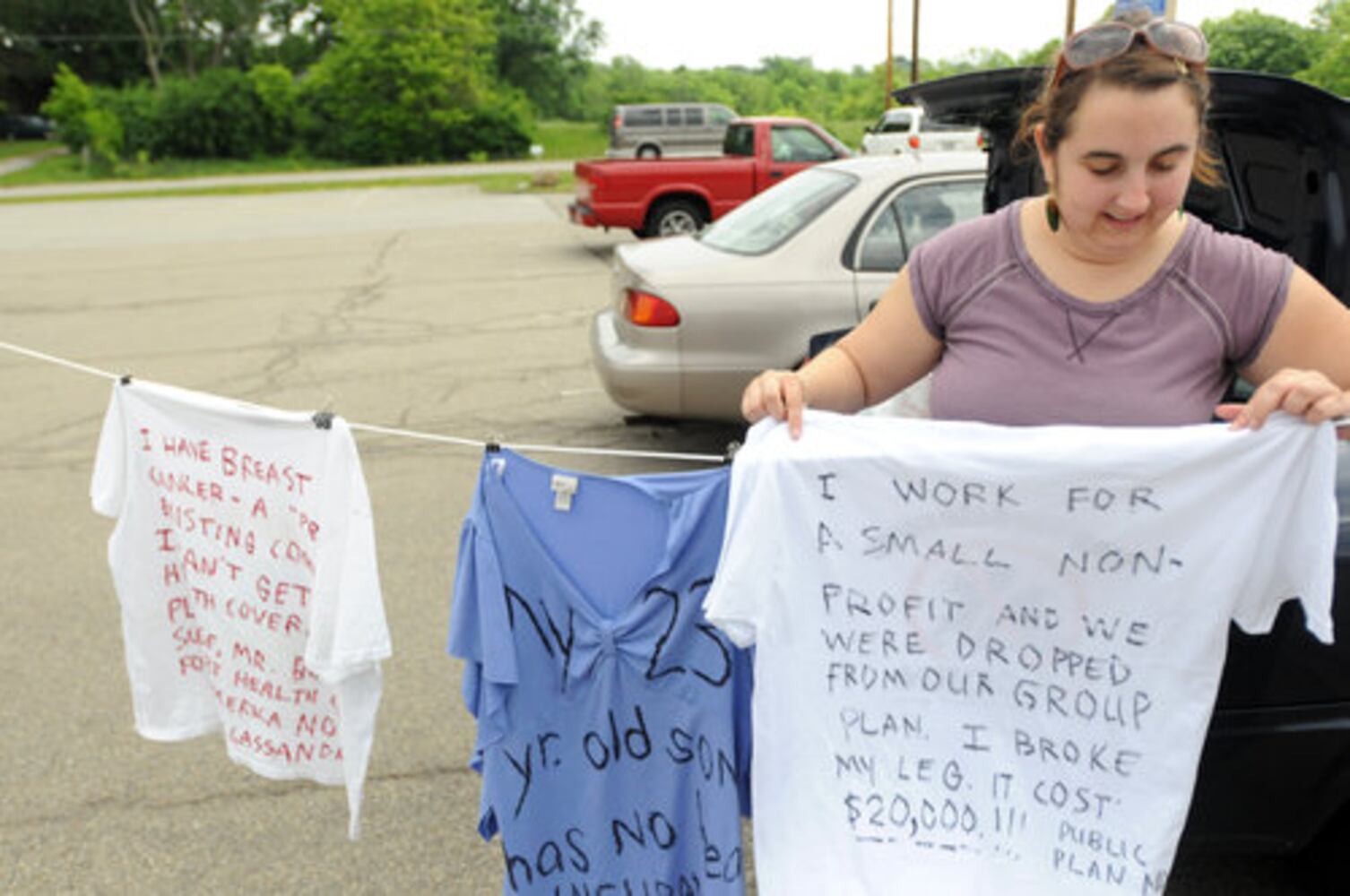 Protests at Rep. John Boehner's office in West Chester Twp.