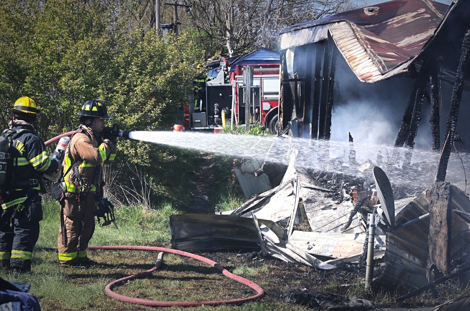 Fire destroys trailer