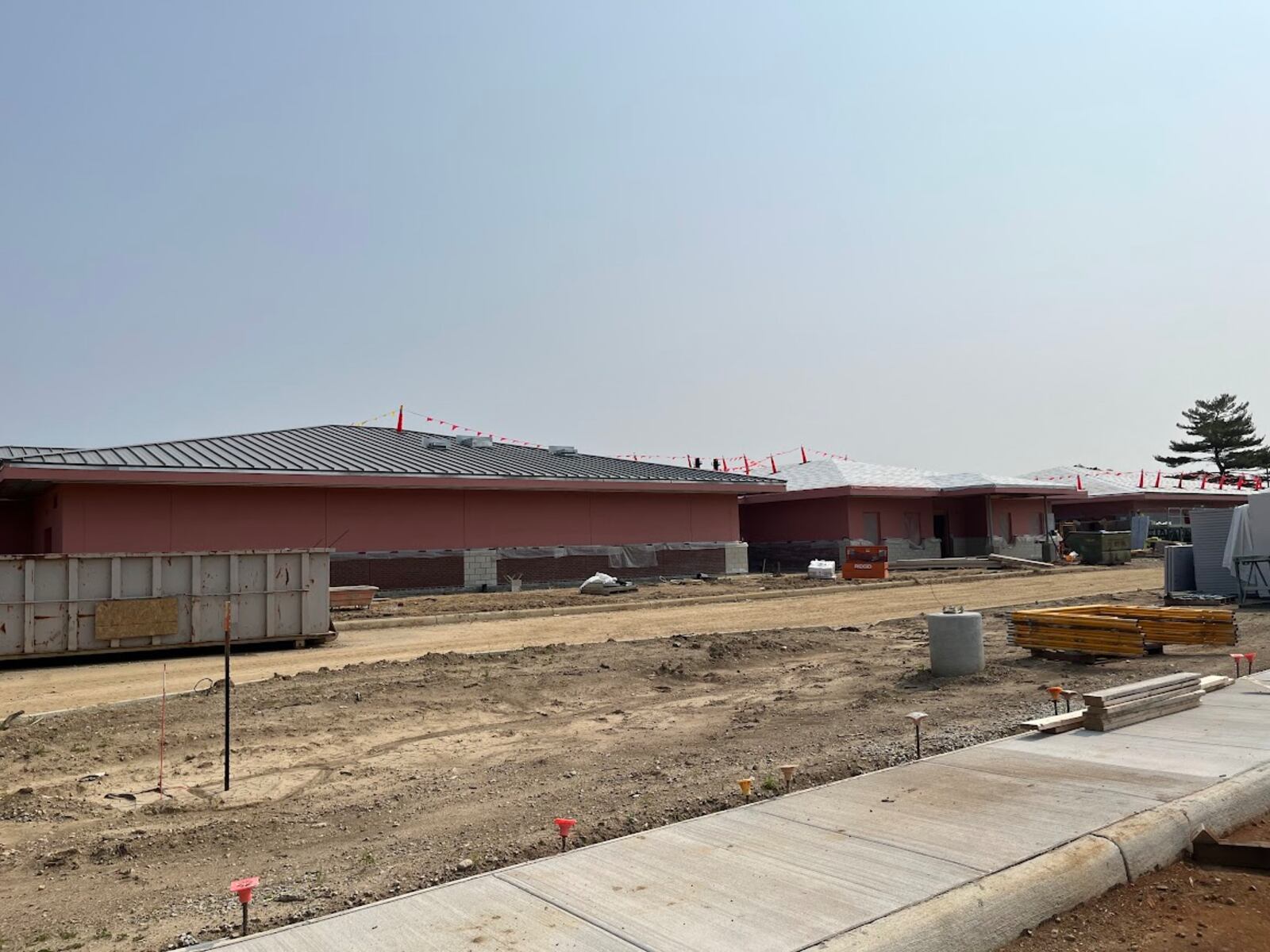 Construction continued on a new child development center on Wright-Patterson Air Force Base's Area A. Ground was broken for this center in May 2024. THOMAS GNAU/STAFF