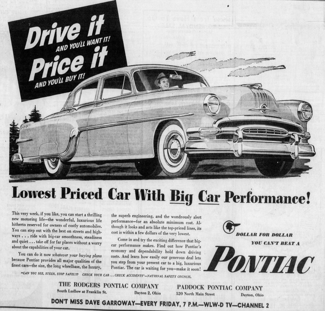 1950s Car advertisement vintage pages
