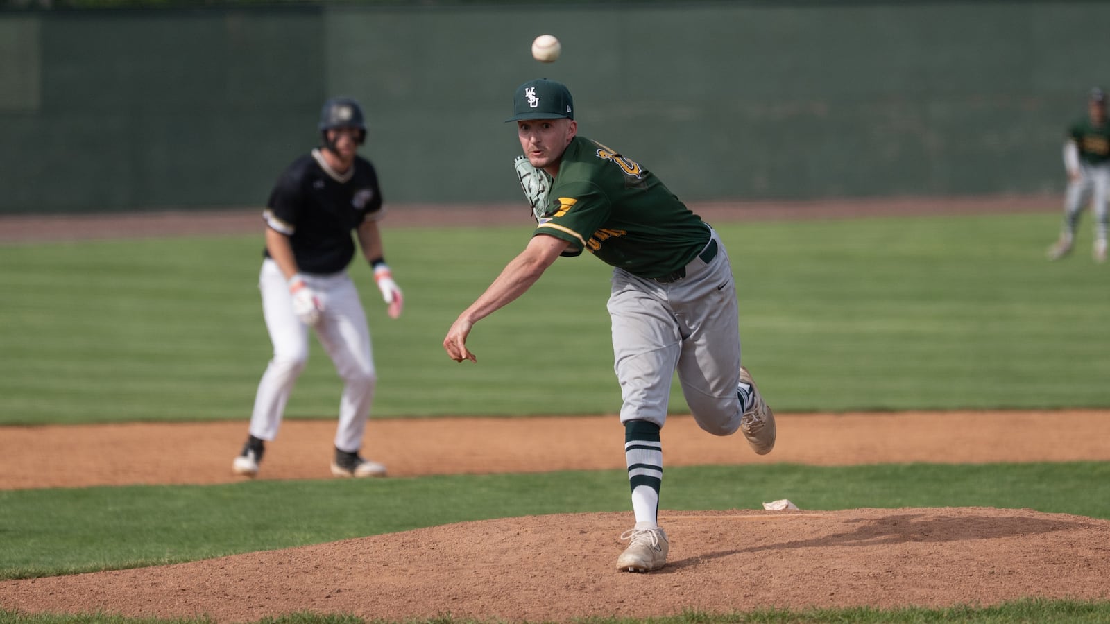 Wright State University freshman pitcher Caleb Ehling throws a pitch during their game on Friday, May 16 at Purdue Fort Wayne. The Raiders won 23-11. JORDAN WOMMACK / CONTRIBUTED PHOTO