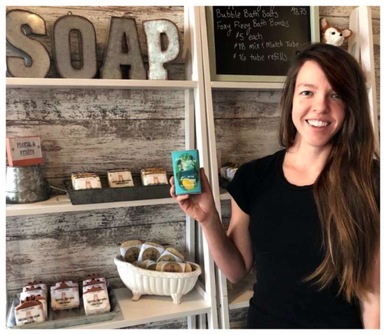 Katie Hall, the owner of Fox in Socks Soapery, worked with artist Valerie Vargas to create  a collection of  Storybook Soaps. Twenty five percent of all Storybook Soap collection sales will be donated to the Dayton Children’s Hospital.