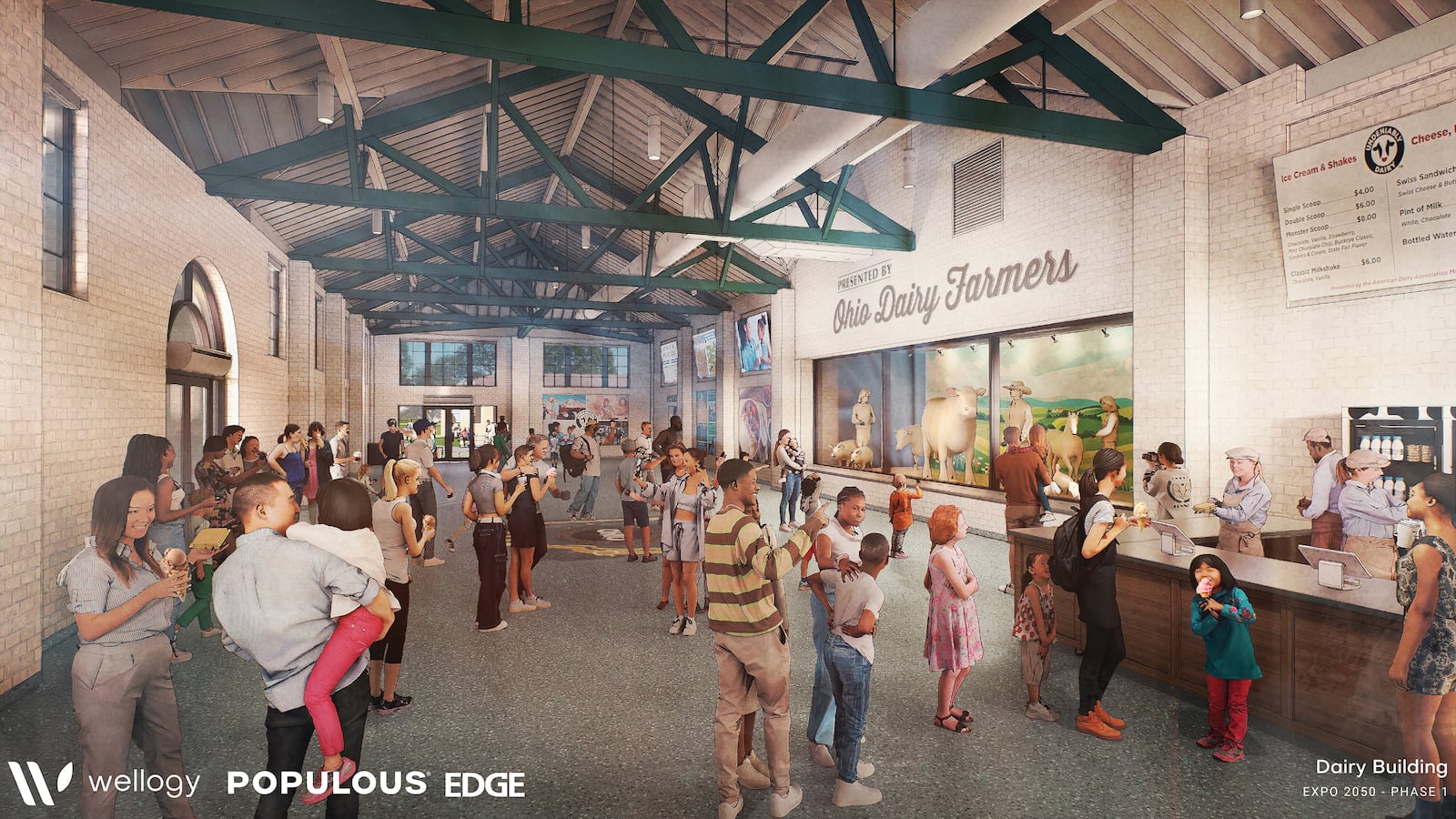 Rendering of the interior of the Dairy Building. Expect to see these changes in 2026.