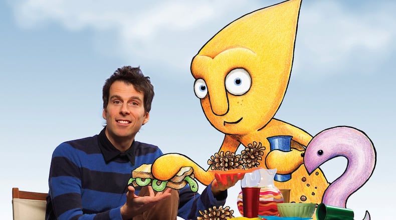 Morgan Taylor with his animated creation Gustafer Yellowgold. CONTRIBUTED