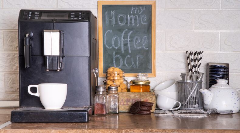 People creating home coffee bars in their homes will want to determine if it will be a focal point for a room or more subtle. iSTOCK/COX