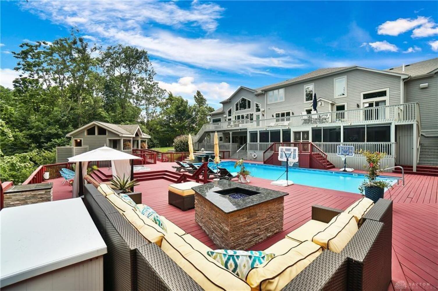 PHOTOS: Spectacular $1.8M luxury home on market with pool, golf simulator