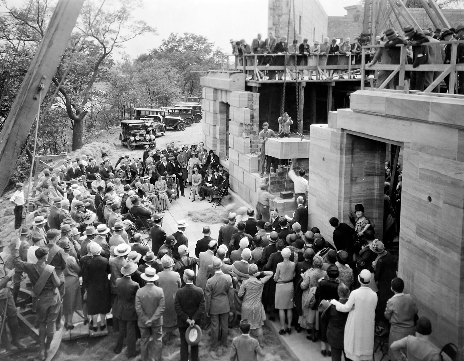 A cornerstone laying ceremony was held May 21, 1928 for the new Dayton Art Institute. PHOTO: DAYTON ART INSTITUTE