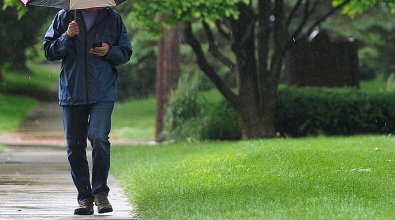 Wednesday, June 2, 2021, was a good day to have an unbrella for a walk around Shafor Park in Oakwood. MARSHALL GORBY\STAFF
