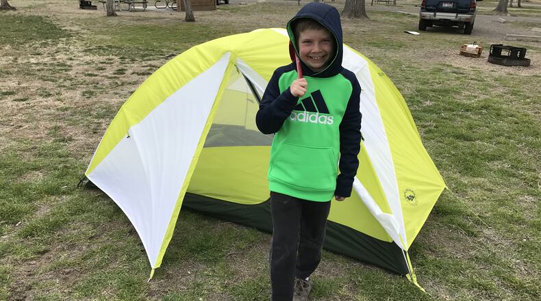 My new tent is so easy that my 9-year-old can do most of the work in a matter of minutes â with color-coded pieces to make sure he gets it right. (Chadd Cripe/Idaho Statesman/TNS)