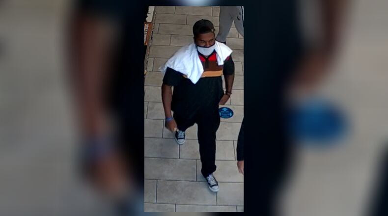 Dayton police are seeking information on a man suspected of robbing a woman at knifepoint on Jewelstone Drive. Photo courtesy Dayton Police Department