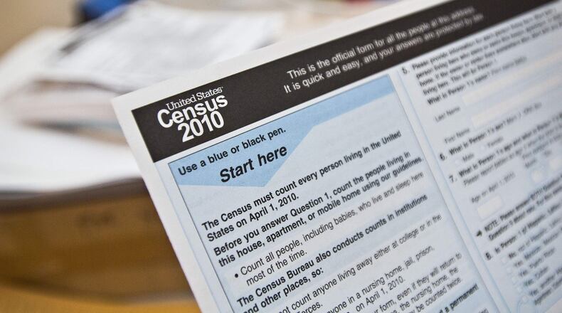 A 2010 census questionnaire is pictured FILE PHOTO