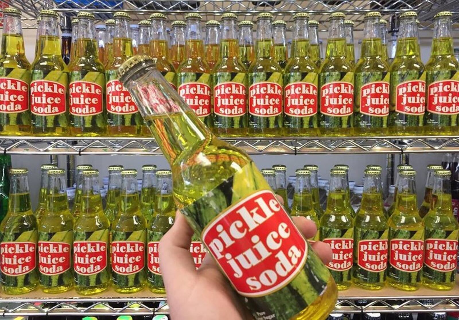 One of the more unique specialty sodas available at Grandpa Joe’s Candy Shop, at 1212 Central Ave. in Middletown, is Pickle Juice Soda. CONTRIBUTED