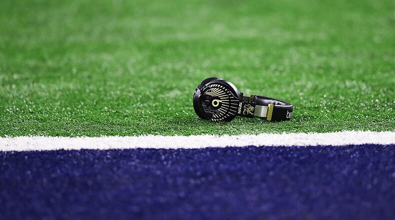 ARLINGTON, TX - SEPTEMBER 25: Beats by Dre are seen prior to a game between the Dallas Cowboys and the Chicago Bears at AT&T Stadium on September 25, 2016 in Arlington, Texas. (Photo by Ronald Martinez/Getty Images)