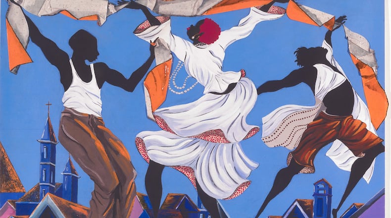 Artist Alice Gatewood Waddell's  "Dance to THE MOVEMENT" is being sold as part of event celebrating the 50th anniversary of the Fair Housing Act and the 25th anniversary of Miami Valley Fair Housing Center.