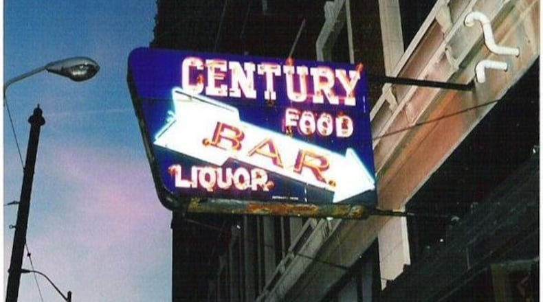 Exterior of the Century Bar.