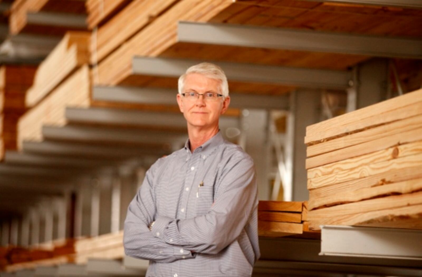 Alan Pippenger, president of The Requarth Co., stands in the company’s lumber yard in 2011. File photo by Jim Witmer