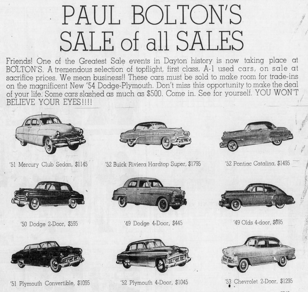 1950s Car advertisement vintage pages