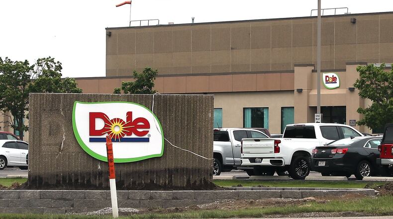 Clark County Combined Health District is monitoring a COVID-19 outbreak at the Dole plant in Springfield. BILL LACKEY/STAFF