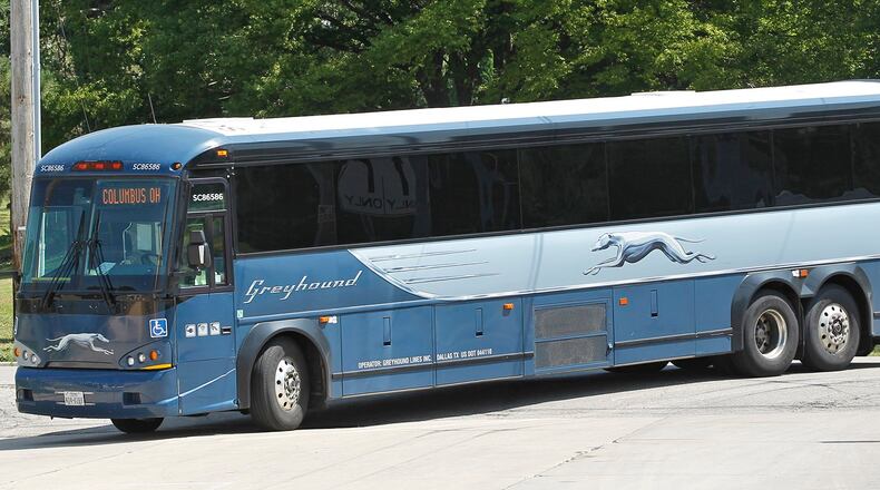 Greyhoud bus service currently shares a building with the Greater Dayton RTA in Trotwoood, but will stop operating from the hub at the end of October. TY GREENLEES / STAFF