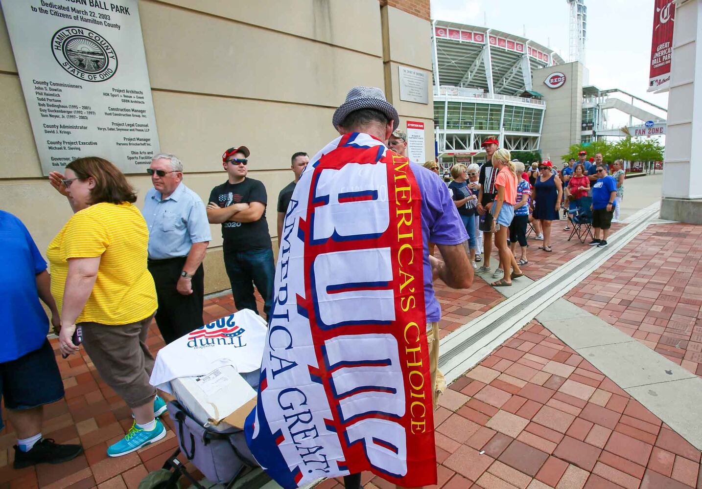 PHOTOS Crowd arrives for President Donald Trump rally in Cincinnati