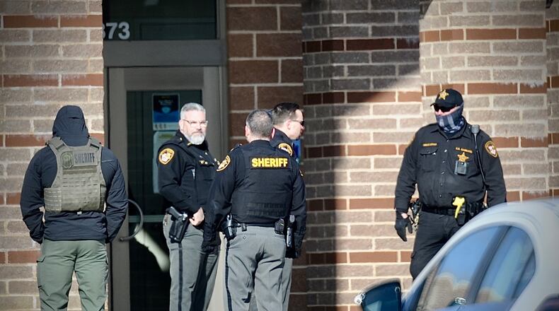 Montgomery County Sheriff's deputies and Dayton and Trotwood police responded to a fight at Meadowdale High School in Harrison Twp. on Friday, Jan. 21, 2022. MARSHALL GORBY / STAFF
