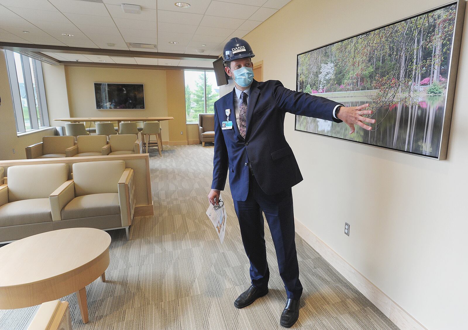 Rick Dodds, President of the Kettering Health Network, talks Wednesday about the new $70 million expansion at the Soin Medical Center. MARSHALL GORBY\STAFF