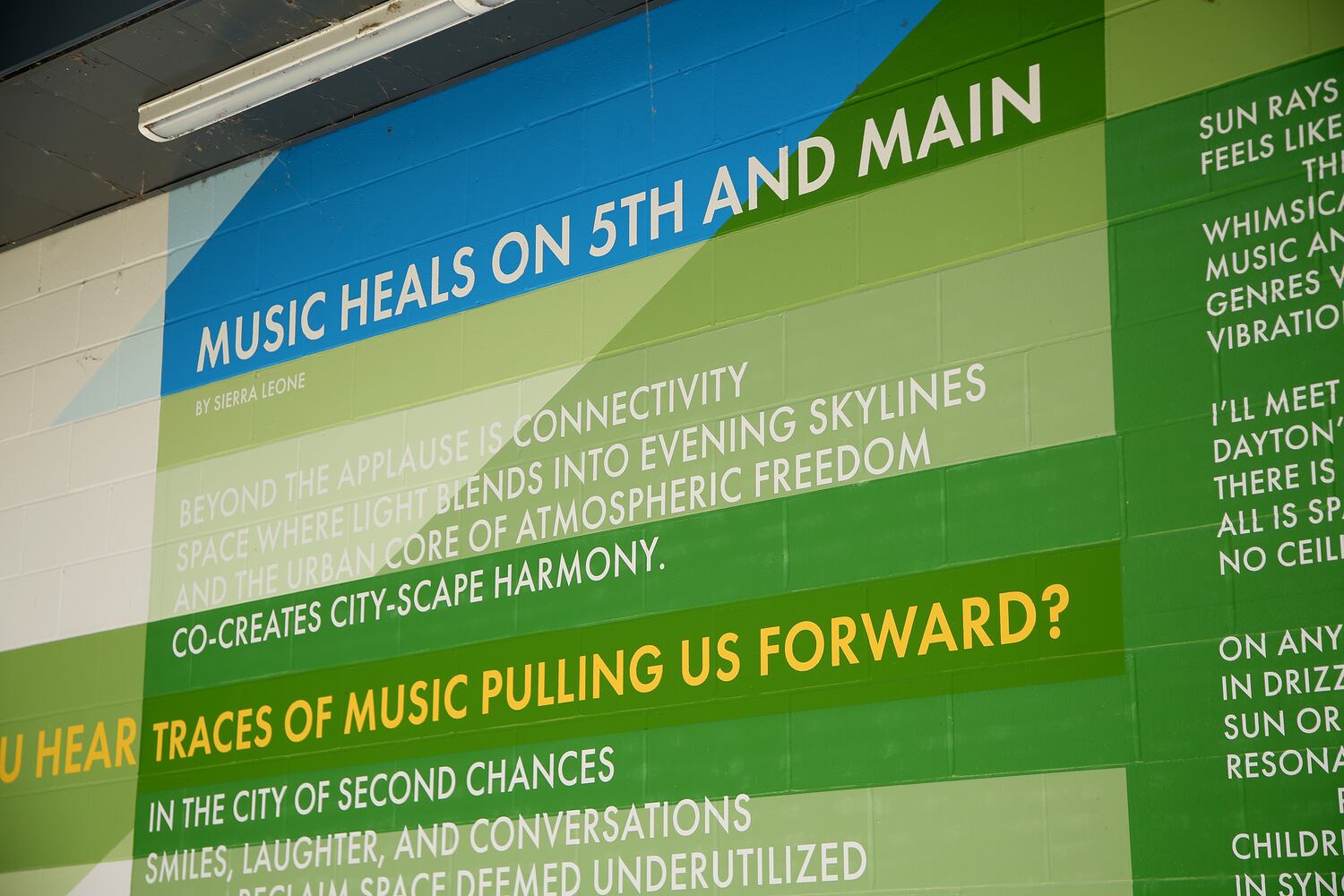 PHOTOS: The completed Levitt Pavilion mural is a combination of shape, color and poetry