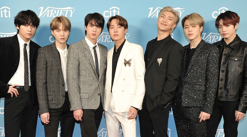 FILE - Korean pop band BTS attends the 2019 Variety's Hitmakers Brunch in West Hollywood, Calif., on Dec. 7, 2019.(Photo by Richard Shotwell/Invision/AP, File)