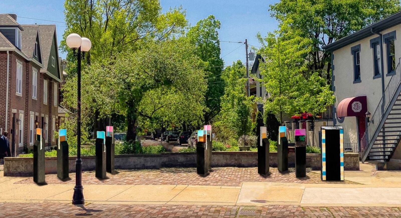Columbus-based artists Stephen Canneto and Judith Spater partnered with Dayton artists Mike Ruestchle and Tyler Rogan for "Bearing Witness," their proposal for the 8/4 Memorial in tribute to the victims of the Oregon District tragedy that occurred August 4, 2019. CONTRIBUTUED.