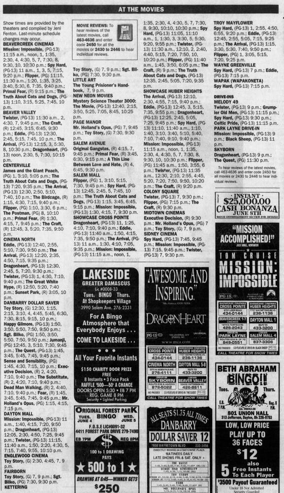 TV and Movie listings pages