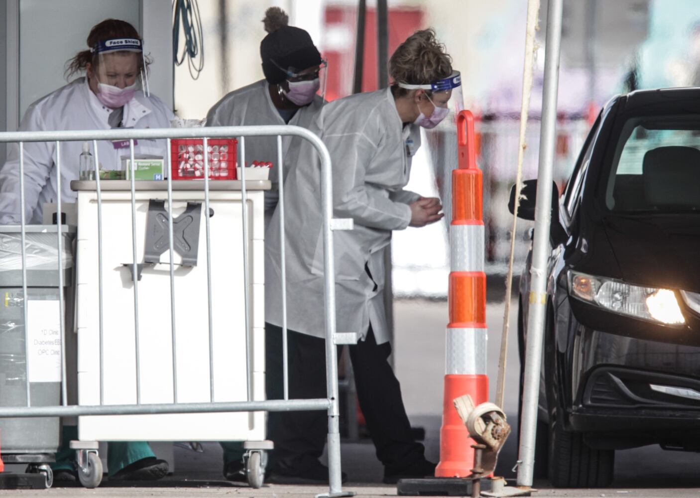 Rapid tests at Dayton Children's drive-thru