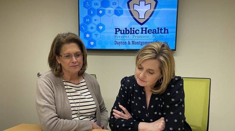 Joyce Close, supervisor, Bureau of Communicable Disease, left, and Mary Proctor, Public Health nurse coordinator, right, are working to monitor travelers and remain proactive as the COVID-19 virus spreads in other communities. CONTRIBUTED