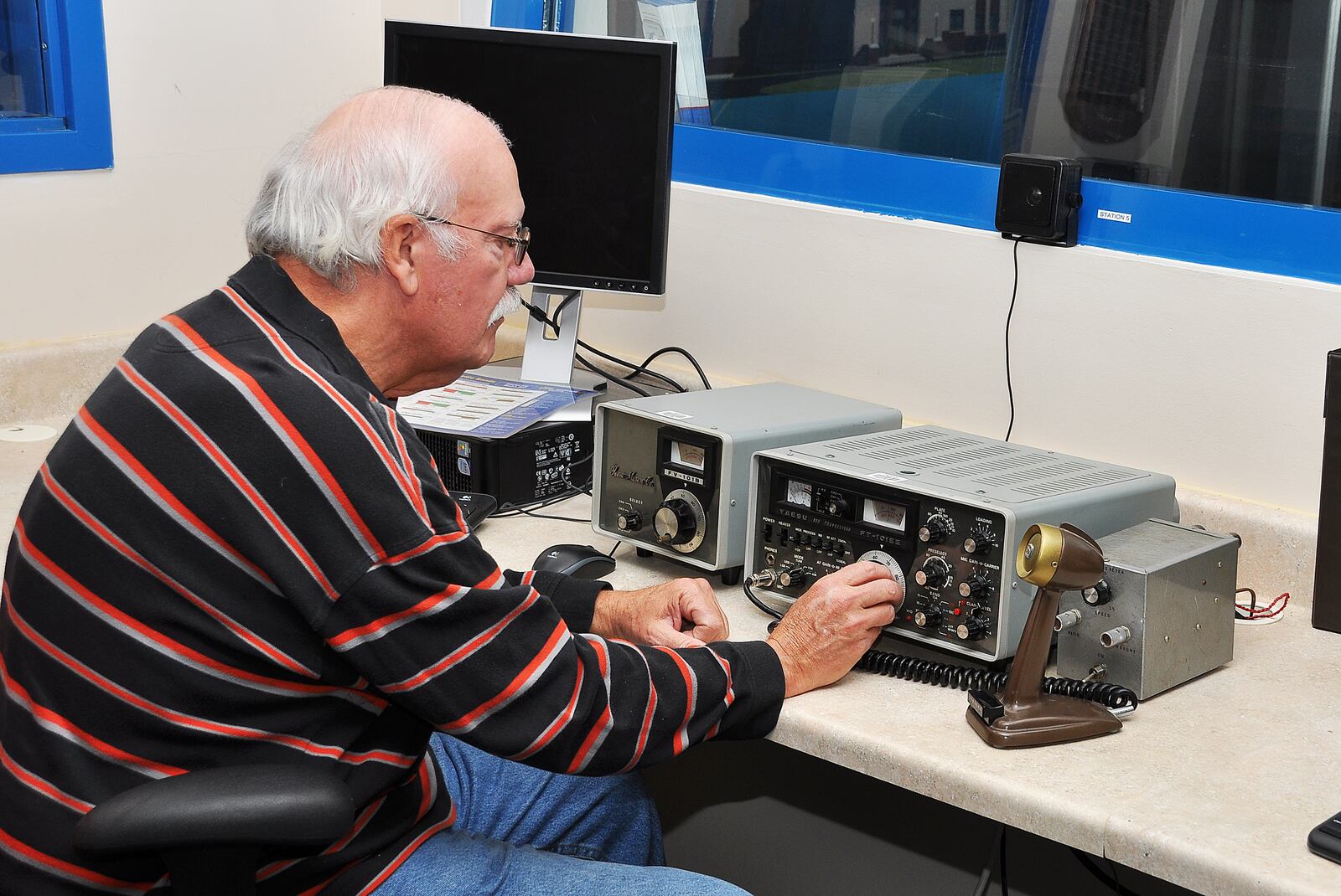 West Chester Amateur Radio Association president Dennis O'Neill operates a Yaesu FT101EE at the WCARA club station WC8VOA at the National Voice of America Museum of Broadcasting. WCARA is recruiting members of all ages to learn how to operate ham radios and join the shortwave radio club. CONTRIBUTED