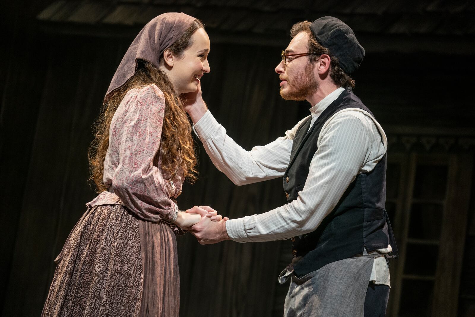 Kelly Gabrielle Murphy (Tzeitel) and Daniel Kushner (Motel) in the 2022 national tour of “Fiddler on the Roof.’’ The original show opened on Broadway in 1964. JOAN MARCUS/COURTESY PHOTO