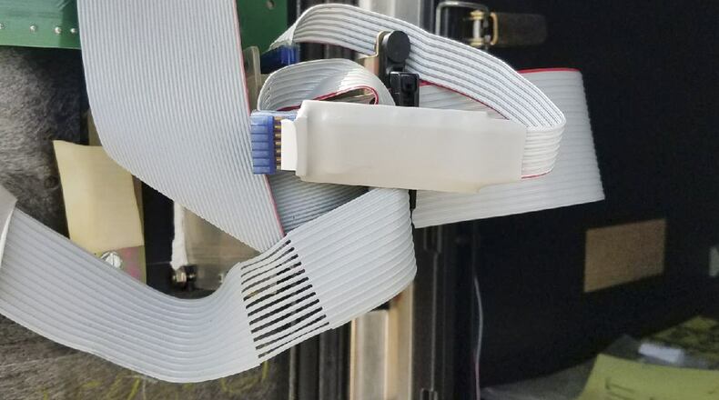 There are ways of foiling fuel thieves, including security devices that can shut down a pump if someone tampers with it. Here is a credit card skimmer found at a Phillipsburg BP station on Sept. 5. CMGO photo