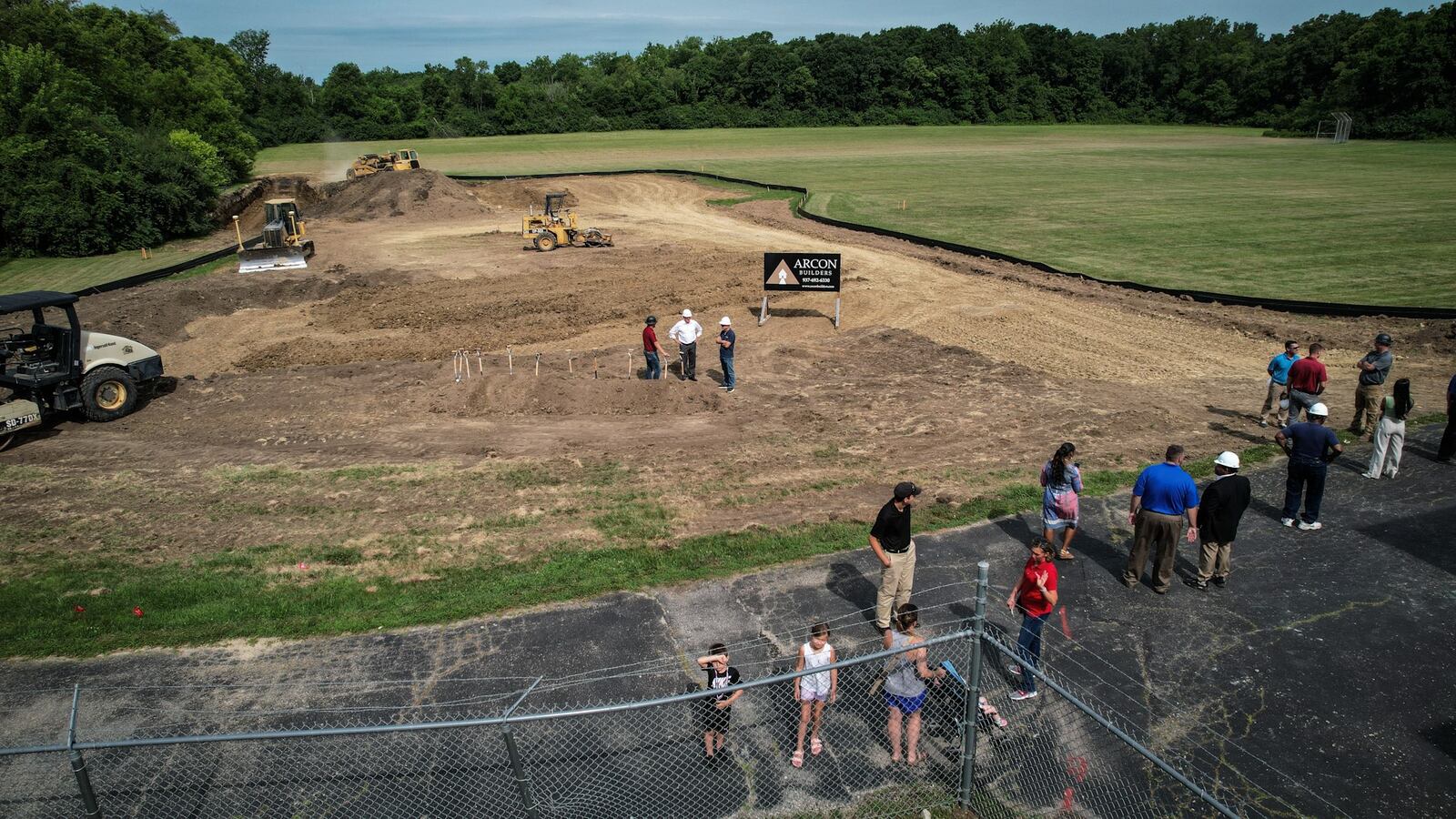 Jefferson Twp. broke ground on the new agriculture center behind the high school on South Union Road. JIM NOELKER/STAFF