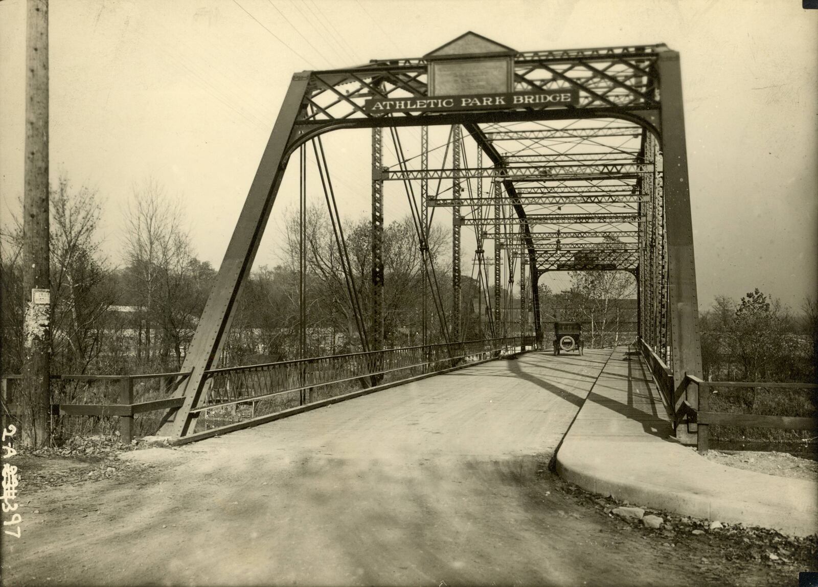 The old Ridge Avenue Bridge where Bessie Little was murdered as it appeared around 1910. It was replaced by the current bridge in 1927, which will soon be demolished. ARTICLE: Dayton’s Ridge Avenue Bridge has haunted history as site of notorious 19th century murder